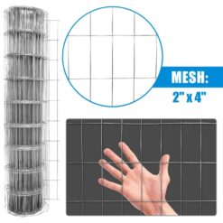 Fencer Wire 6 ft. x 100 ft. 12.5-Gauge Welded Wire Fence with Mesh 2 in. x 4 in. WB125-6X100M24