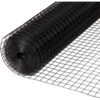Fencer Wire 4 ft. x 50 ft. 16-Gauge Black PVC Coated Welded Wire Fence with Mesh Size 1/2 in. x 1/2 in. WV16-B4X50MHH