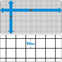 Fencer Wire 4 ft. x 50 ft. 16-Gauge Black PVC Coated Welded Wire Fence with Mesh Size 1/2 in. x 1/2 in. WV16-B4X50MHH