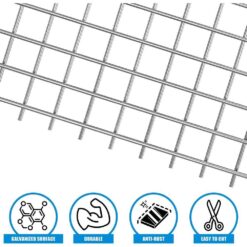 Fencer Wire 4 ft. x 100 ft. 16-Gauge Welded Wire Fence with 1 in. x 1 in. Mesh WB16-4X100M11@HD