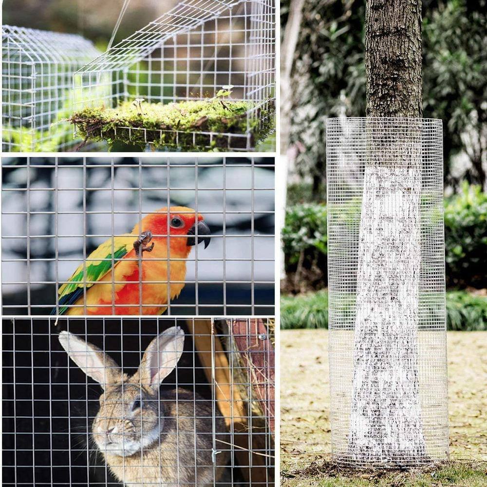 Fencer Wire 4 ft. x 100 ft. 16-Gauge Welded Wire Fence with 1 in. x 1 in. Mesh WB16-4X100M11@HD