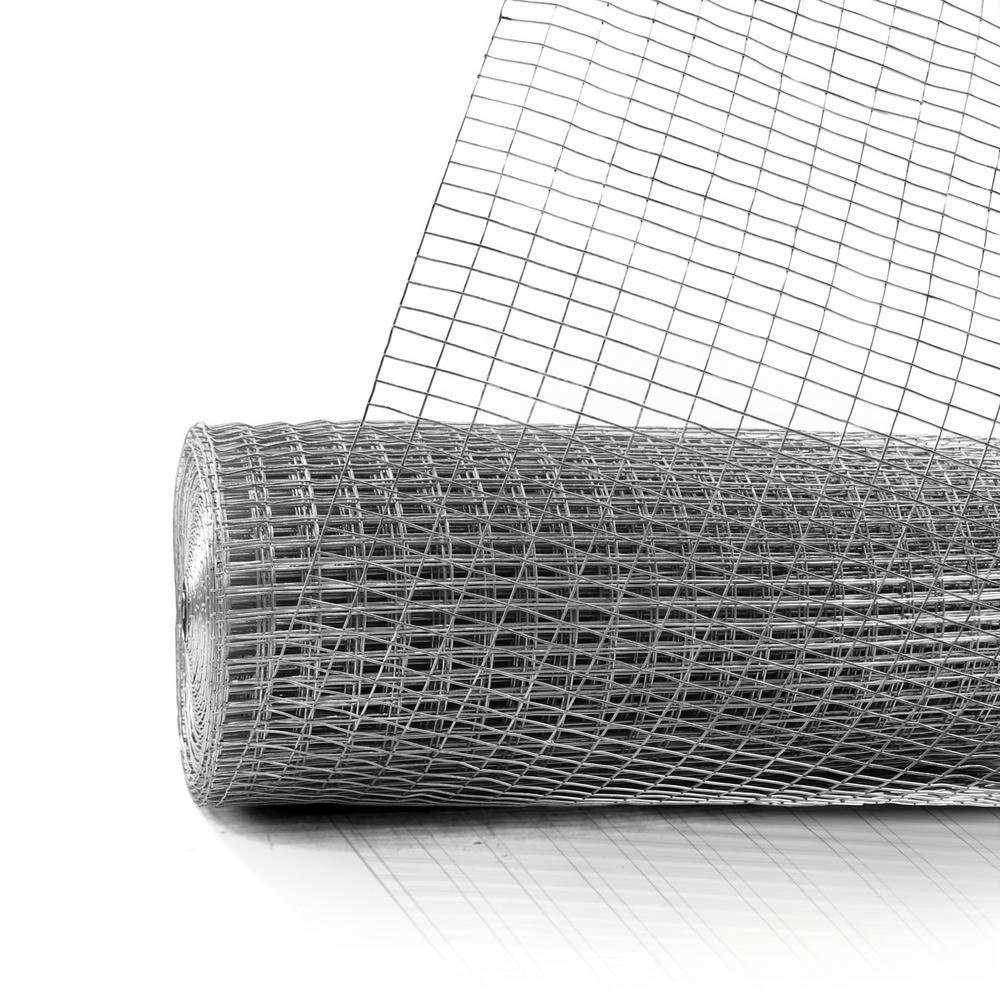 Fencer Wire 4 ft. x 100 ft. 16-Gauge Welded Wire Fence, Mesh Size 1/2 in. x 1 in., Multiple Use Galvanized Welded Wire Roll WB16-4X100MH1