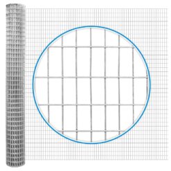 Fencer Wire 4 ft. x 100 ft. 16-Gauge Welded Wire Fence, Mesh Size 1/2 in. x 1 in., Multiple Use Galvanized Welded Wire Roll WB16-4X100MH1
