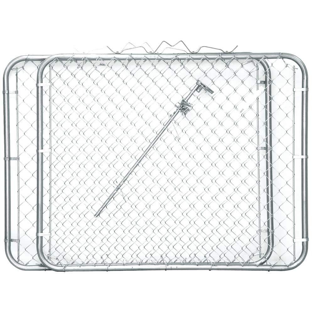 Everbilt 10 ft. W x 4 ft. H Galvanized Steel Drive Fence Gate 328402EB