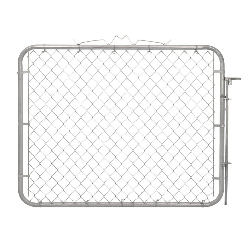 Everbilt 10 ft. W x 4 ft. H Galvanized Steel Drive Fence Gate 328402EB