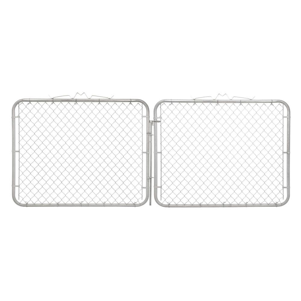 Everbilt 10 ft. W x 4 ft. H Galvanized Steel Drive Fence Gate 328402EB