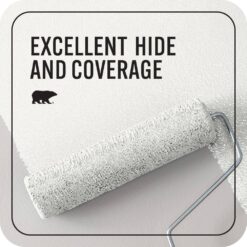 BEHR PREMIUM PLUS 5 gal. Ultra Pure White Eggshell Enamel Low Odor Interior Paint & Primer 205005