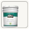 BEHR PREMIUM PLUS 5 gal. Ultra Pure White Semi-Gloss Enamel Low Odor Interior Paint & Primer 305005