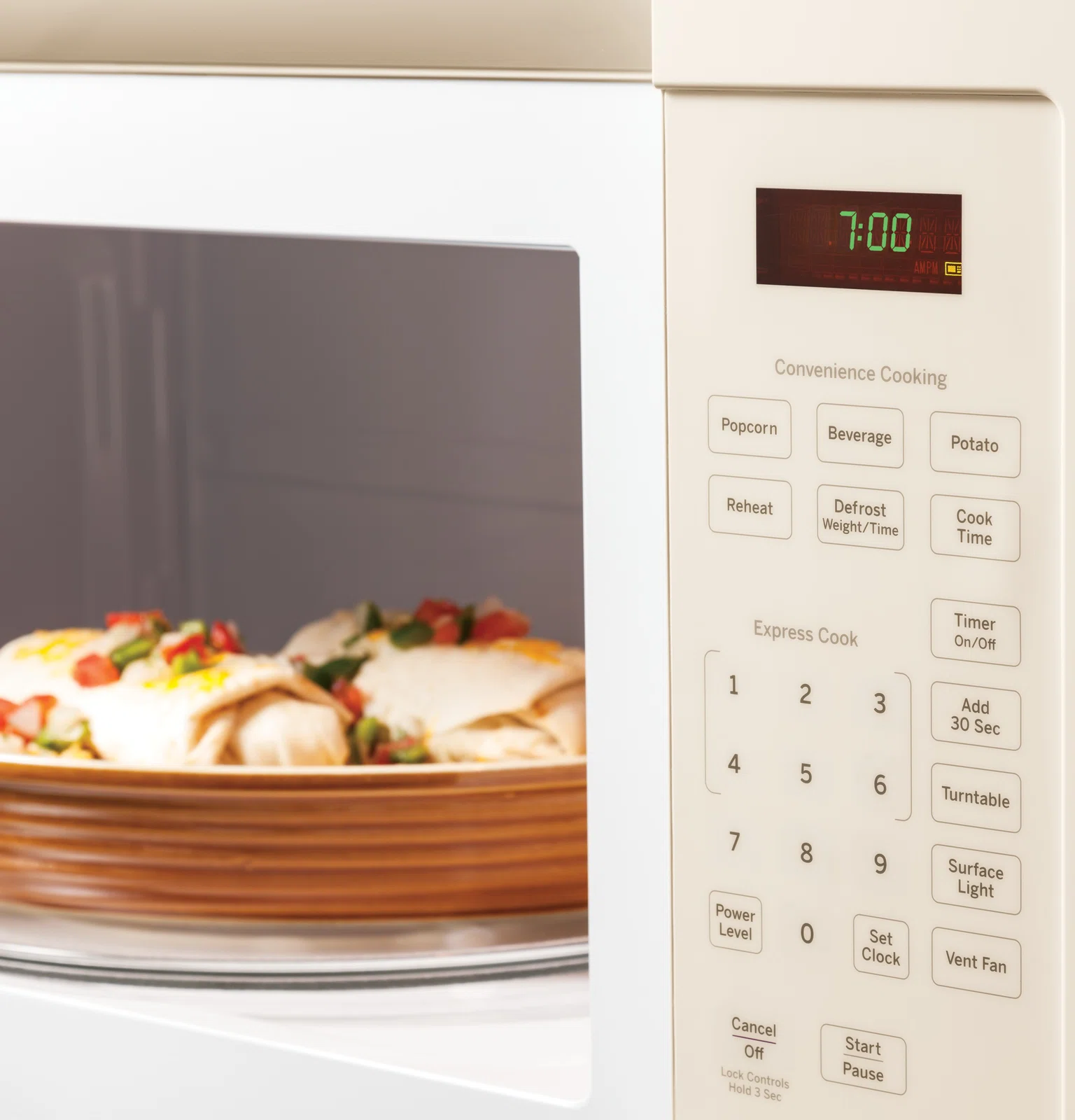 GE Appliances 30" 1.6 cu.ft. Over-The-Range Microwave, Bisque