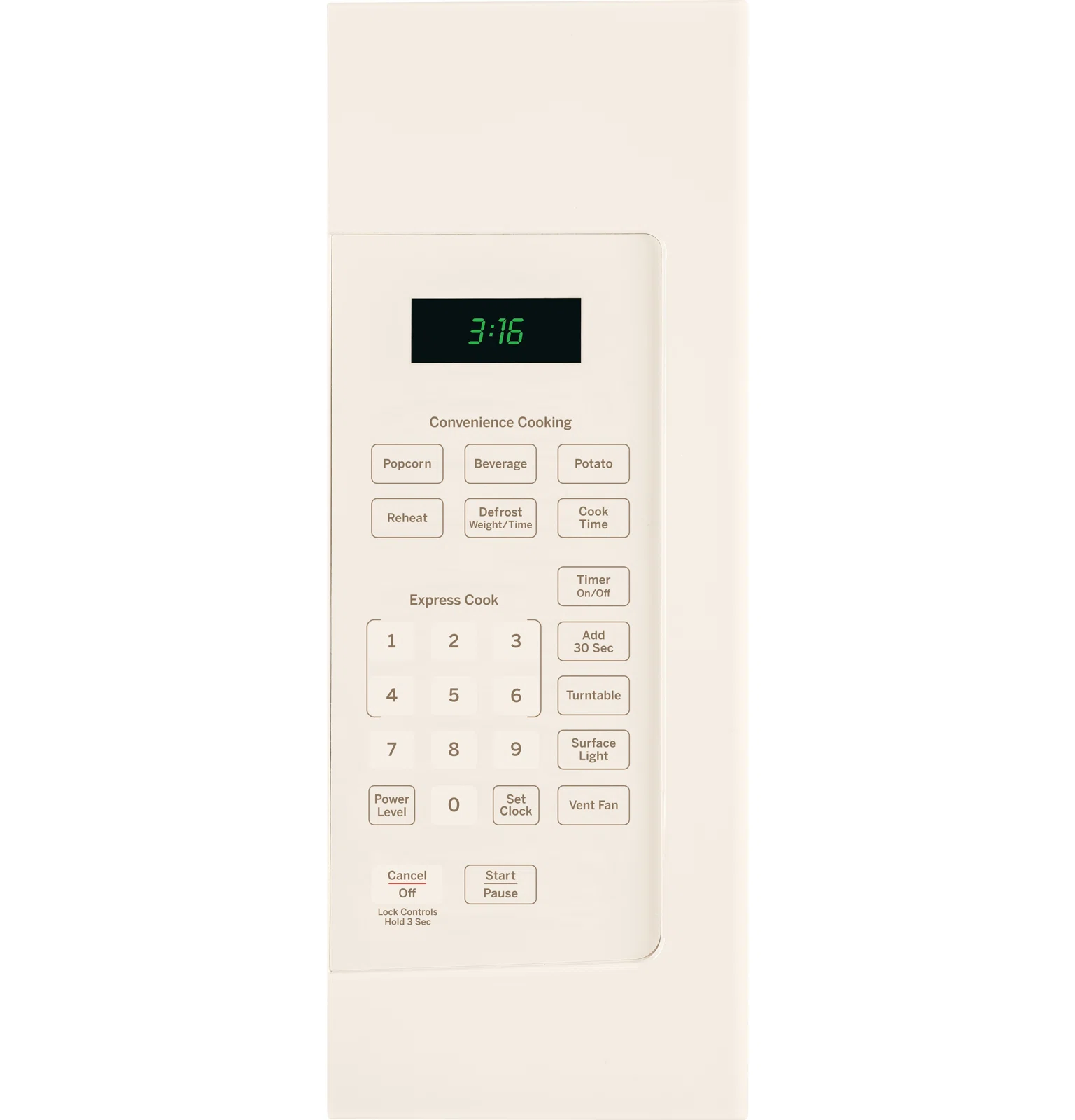 GE Appliances 30" 1.6 cu.ft. Over-The-Range Microwave, Bisque