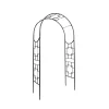 Minuteman International 4.33-ft W x 8.17-ft H Arched Graphite Powder Coated Wrought iron Garden Arbor