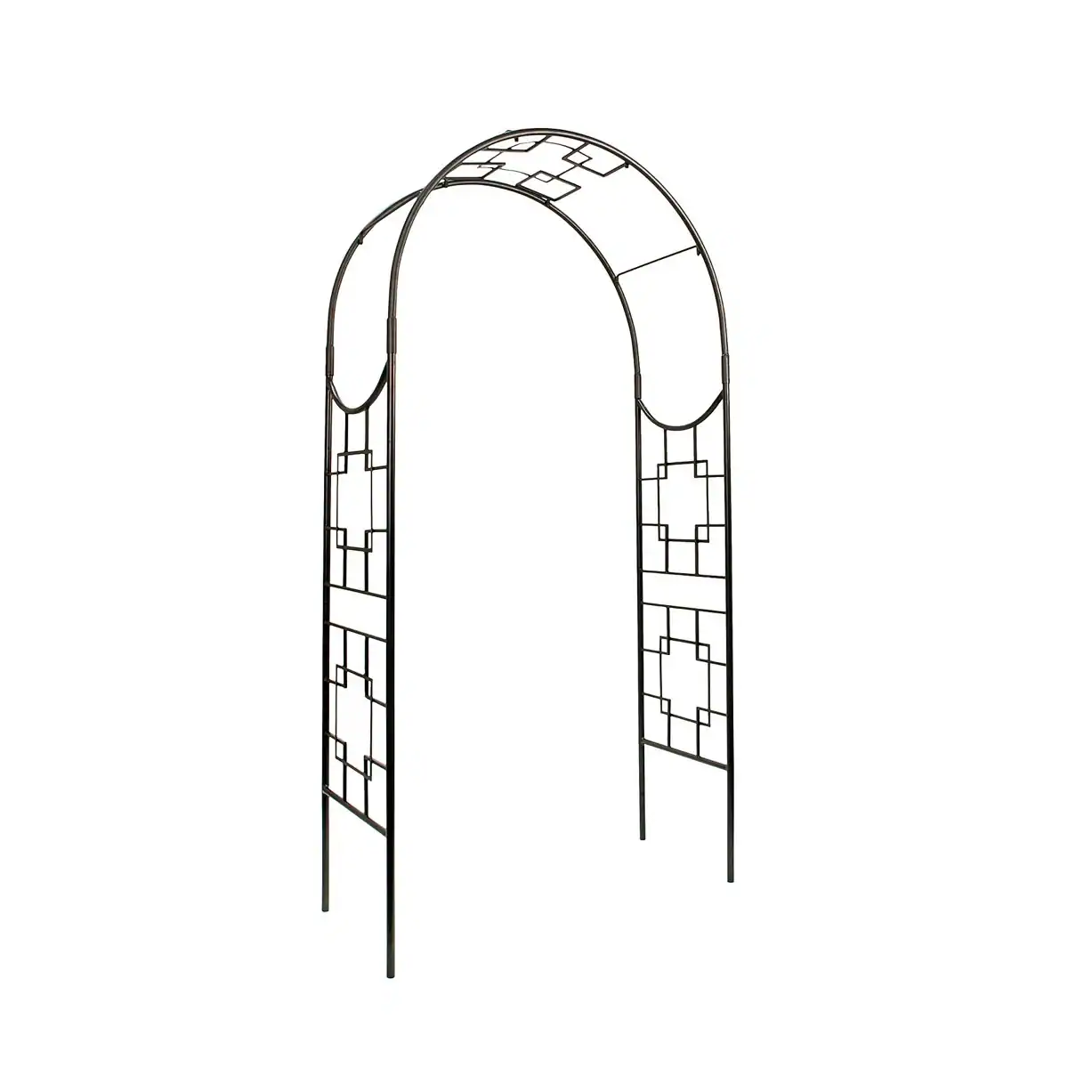 Minuteman International 4.33-ft W x 8.17-ft H Arched Graphite Powder Coated Wrought iron Garden Arbor