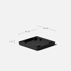 Veradek V-Resin Indoor/Outdoor Taper Planter (Black, 30 inch - 2 Pack with 2 Saucer Trays)