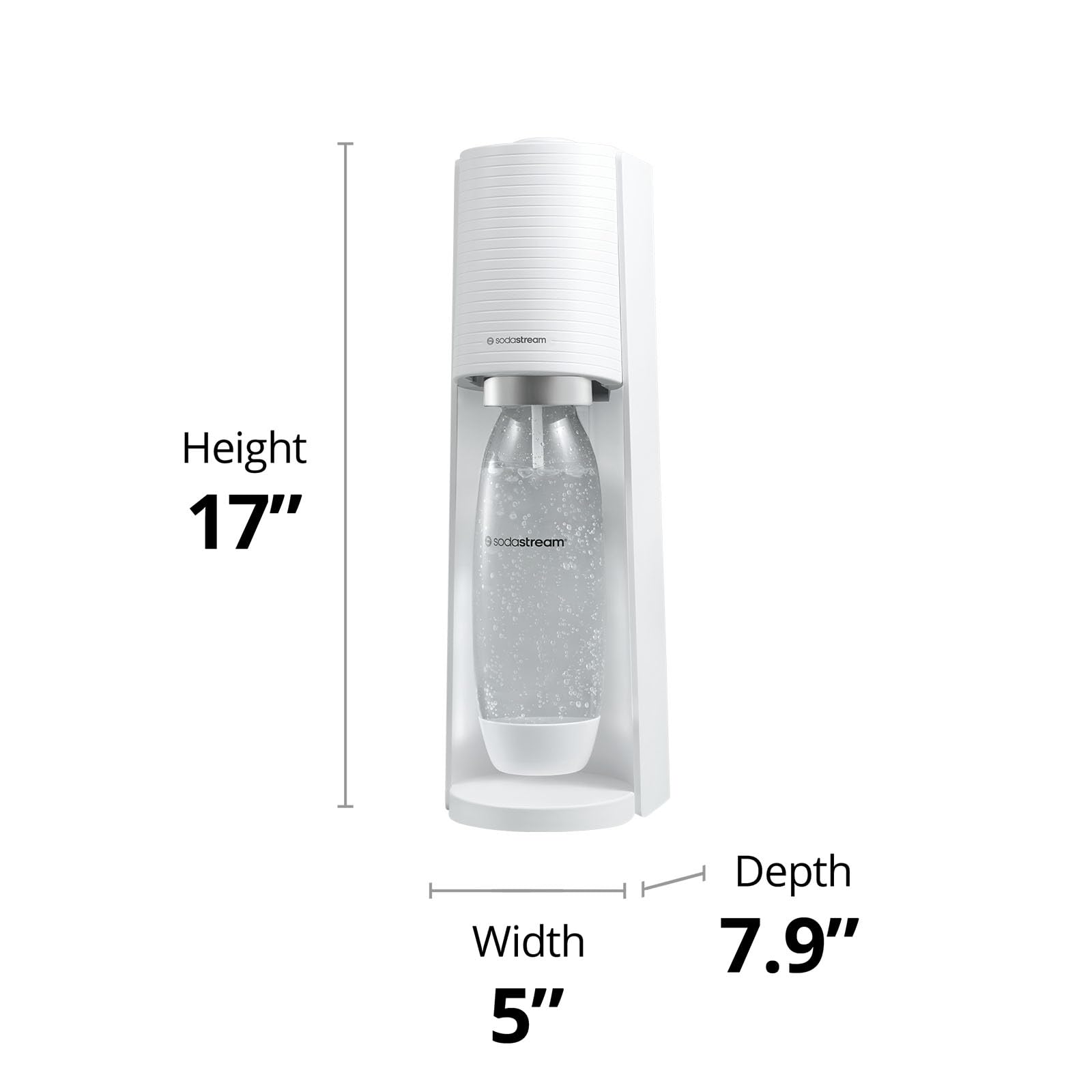 SodaStream Terra Sparkling Water Maker Bundle (White), with CO2, DWS Bottles, and Bubly Drops Flavors