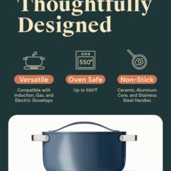 Caraway Nonstick Ceramic Dutch Oven Pot with Lid (6.5 qt, 10.5