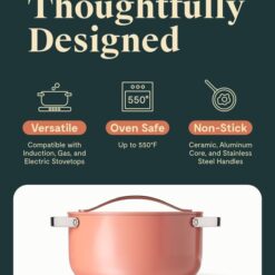 Caraway Nonstick Ceramic Dutch Oven Pot with Lid (6.5 qt, 10.5