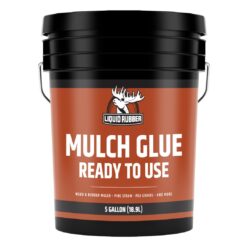 Liquid Rubber Pre-Mixed Mulch Glue - Long Lasting Bond for Landscaping and Gardens, 5 Gallon