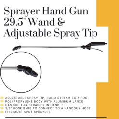 Ag Spray 25 Gallon Bronze Spot Sprayer – 1.2 GPM High-Flo 12V Pump, EcoGun with Adjustable Nozzle, 15’ Hose