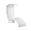 Step2 Mondello Lounger with Shade, Stylish Poolside Lounger, Fade-Resistant, Waterproof Patio Furniture for Sun Shelf, Weighted, White