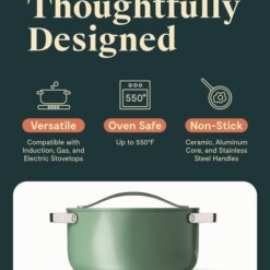 Caraway Nonstick Ceramic Dutch Oven Pot with Lid (6.5 qt, 10.5