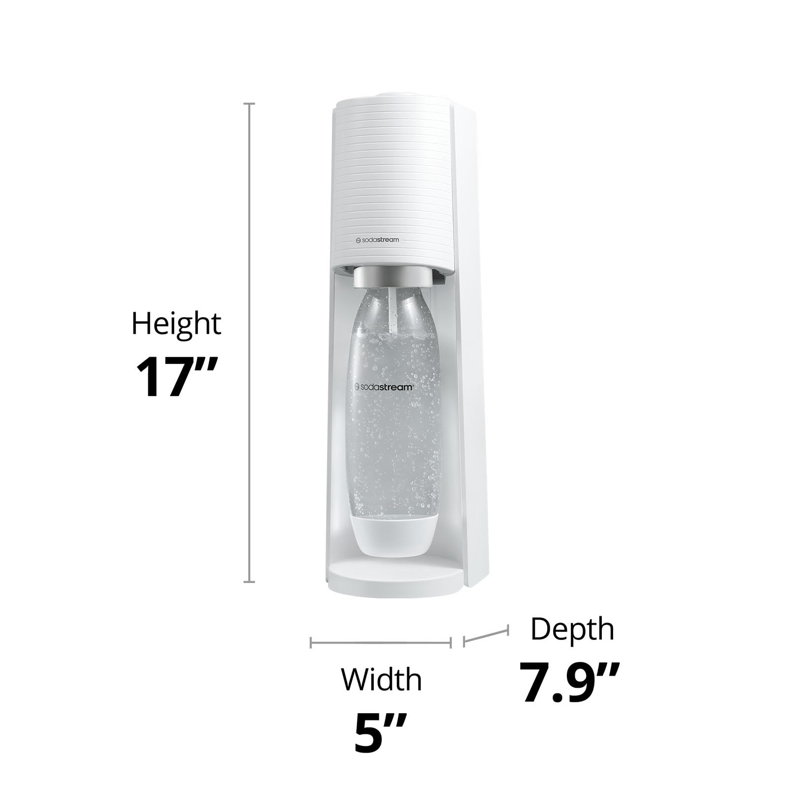 SodaStream Terra Sparkling Water Maker (White) with CO2, DWS Bottle and Bubly Drop