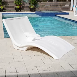 Step2 Vero Pool Lounger Loveseat, Fade-Resistant, Waterproof Patio Furniture, White