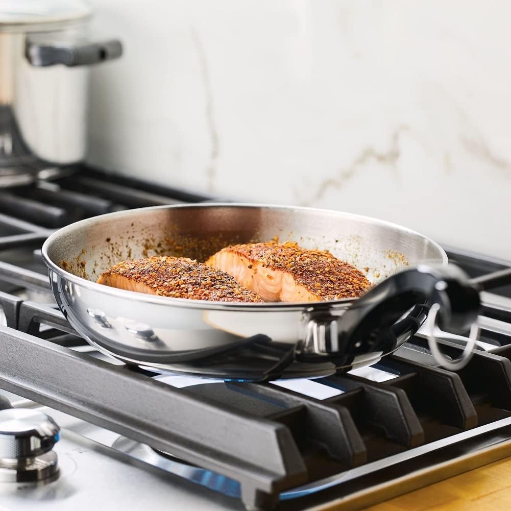 Farberware Classic Stainless Steel Cookware Pots and Pans Set, 15-Piece, 50049, Silver