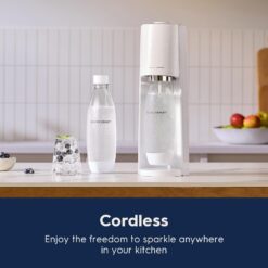 SodaStream Terra Sparkling Water Maker (White) with CO2, DWS Bottle and Bubly Drop