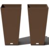 Veradek V-Resin Indoor/Outdoor Taper Planter, Set of 2 (30 inch, Espresso)