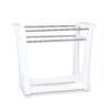 Step2 Vero Poolside Organizer, Outdoor/Indoor Waterproof Patio Furniture, Pool & Toy Storage, Made of Durable Plastic, White