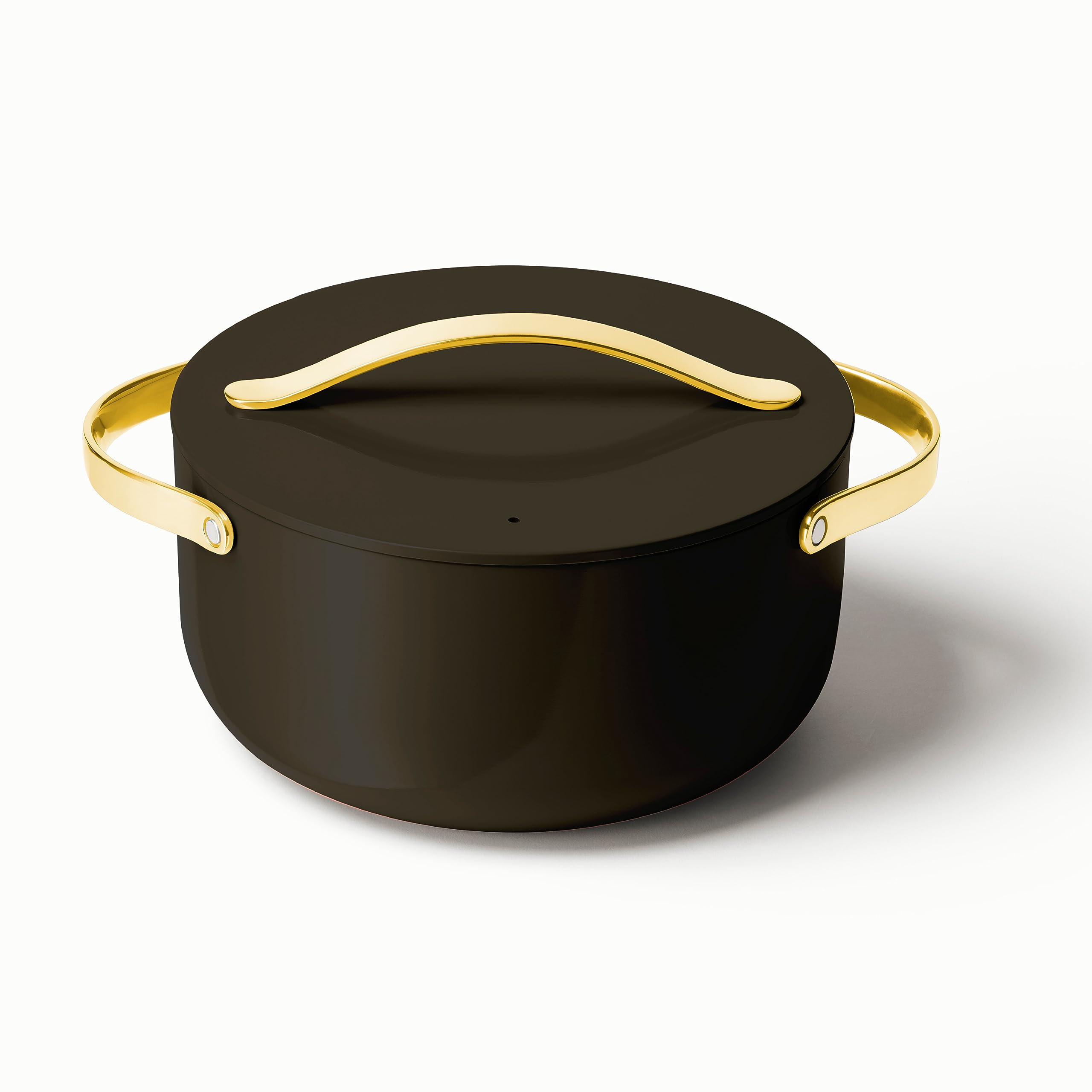 Caraway Nonstick Ceramic Dutch Oven Pot with Lid (6.5 qt, 10.5") - Oven Safe & Compatible with All Stovetops - Black