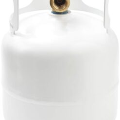 FLAME KING YSN5LB 5 Pound Propane Tank Cylinder, Great For Portable Grills, Fire Pits, Heaters And Overlanding, White