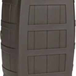 Good Ideas Rain Wizard 50 Gallon Plastic Rain Barrel for Outdoor Rainwater Collection, Oak