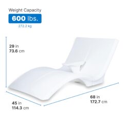 Step2 Vero Pool Lounger Loveseat, Fade-Resistant, Waterproof Patio Furniture, White