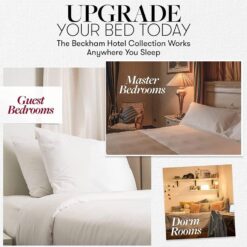 Beckham Hotel Collection Bed Pillows Standard/Queen Size Set of 2 - Original Down Alternative Pillow for Sleeping