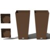 Veradek V-Resin Indoor/Outdoor Taper Planter (Espresso, 30 inch - 2 Pack with 2 Saucer Trays)