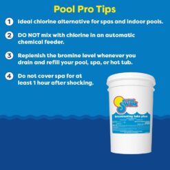 In The Swim 1 Inch Bromine Plus Tablet Sanitizer for Spas, Hot Tubs, or Swimming Pools - Pre-Stabilized, Low Odor, Chlorine Alternative - 50 Pounds
