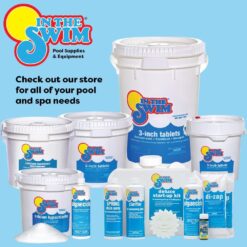 In The Swim 1 Inch Bromine Plus Tablet Sanitizer for Spas, Hot Tubs, or Swimming Pools - Pre-Stabilized, Low Odor, Chlorine Alternative - 50 Pounds