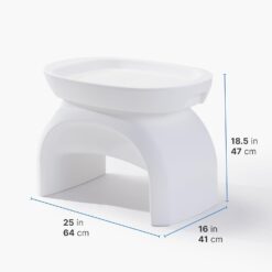Step2 Vero Side Table with Serving Tray, Outdoor/Indoor Waterproof Patio Furniture, Use in Pools Up to 9
