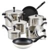 Farberware Classic Stainless Steel Cookware Pots and Pans Set, 15-Piece, 50049, Silver