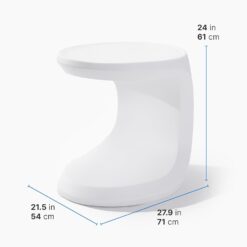 Step2 Mondello In-Pool Side Table, Outdoor/Indoor Waterproof Pool & Patio Furniture, Made of Durable Plastic, White