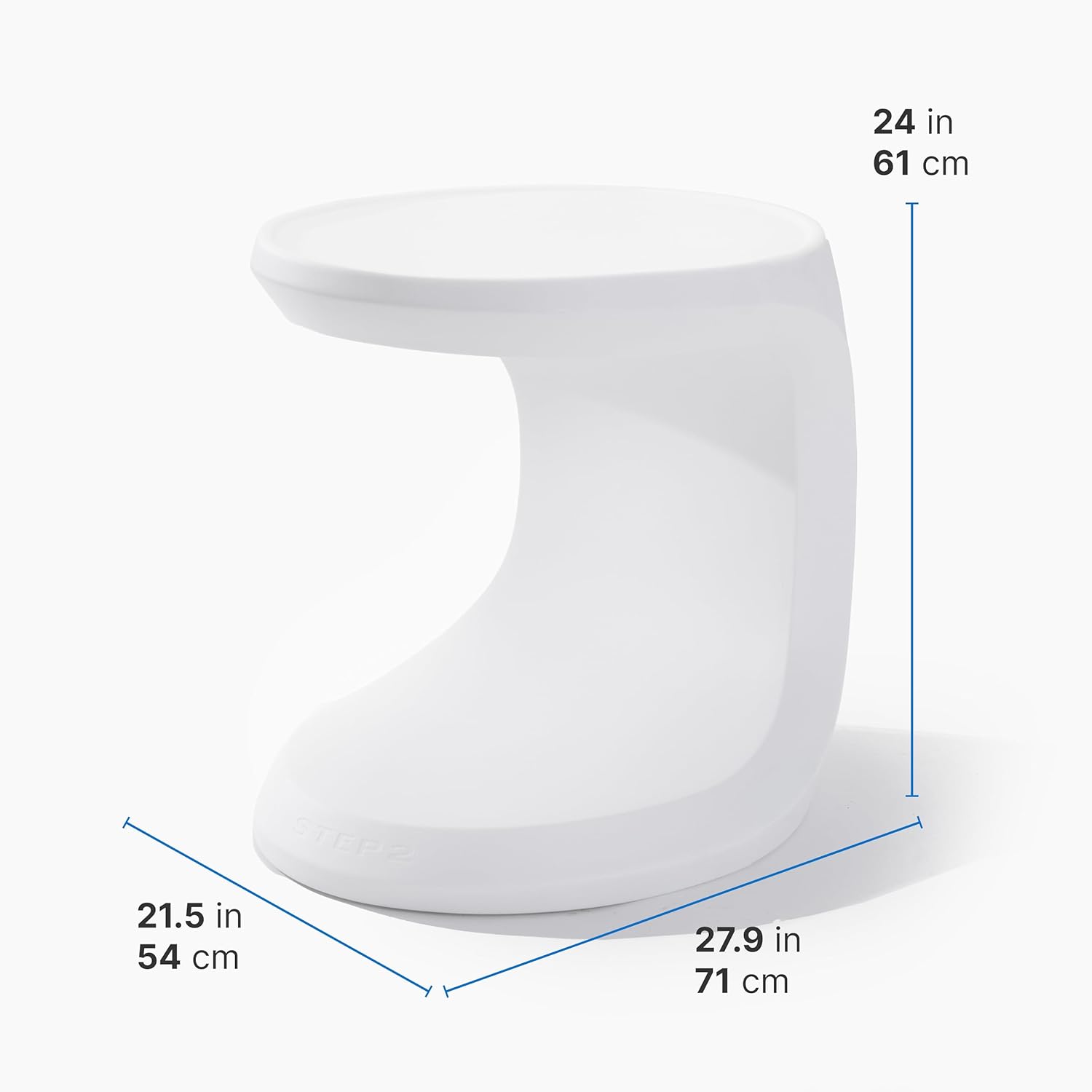 Step2 Mondello In-Pool Side Table, Outdoor/Indoor Waterproof Pool & Patio Furniture, Made of Durable Plastic, White