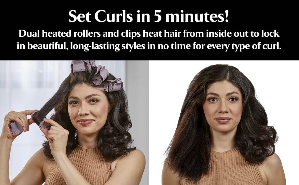 Remington Pro Hair Setter Hot Rollers, Curlers With Thermaluxe Advanced Thermal Technology