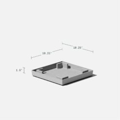 Veradek V-Resin Indoor/Outdoor Taper Planter (Gray, 30 inch - 2 Pack with 2 Saucer Trays)