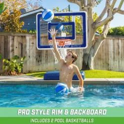 GoSports Splash Hoop Elite Blue Swimming pool basketball set
