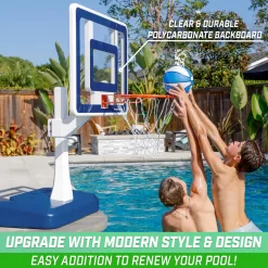GoSports Splash Hoop Elite Blue Swimming pool basketball set