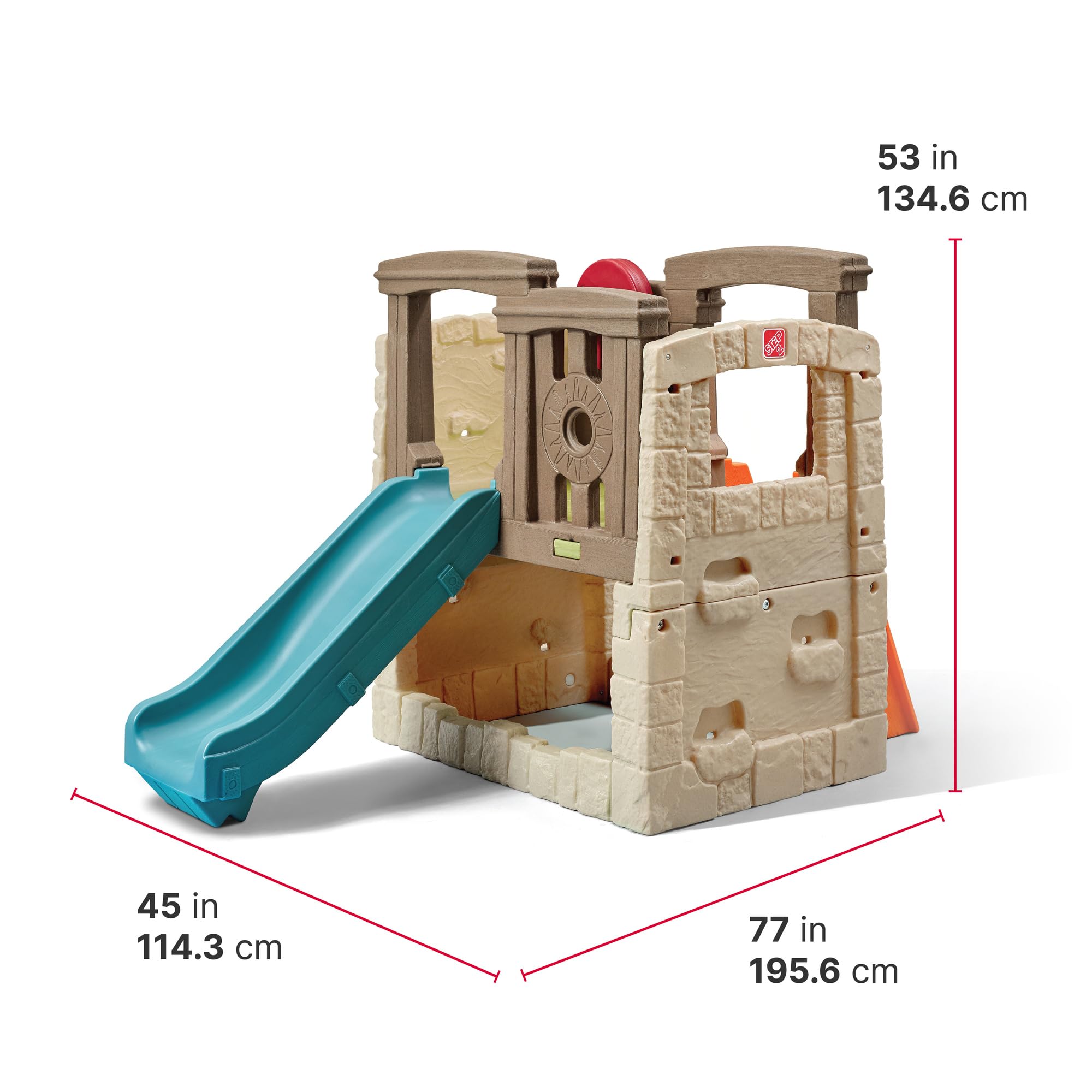Step2 Woodland Climber II Kids Playset, Ages 2 –6 Years Old, Toddler Slide and Climbing Wall, Easy Set Up