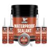 Liquid Rubber Waterproof Sealant - Waterproof Leak Repair Coating, Multi-Surface Rubber Paint - 5 Gallon Sealer