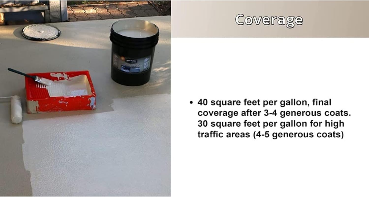 Liquid Rubber Multi-Purpose Primer - Use on Concrete and Wood, Water-Based Non-Toxic and Fast Drying, Easy to Apply, 1 Gallon