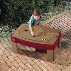 Step2 Naturally Playful Sand Table, Kids Sand Activity Sensory Table, 5 Piece Accessory Kit, Toddler Summer Outdoor Toys, 2+ Years Old